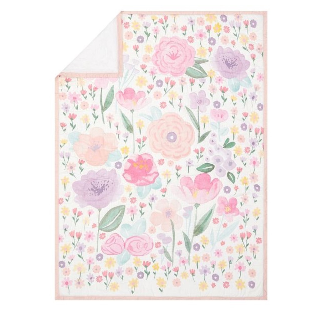New Pottery Barn Flora Baby Quilt